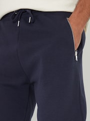 Threadbare Blue Pintuck Detail Pique Cuffed Joggers - Image 4 of 4