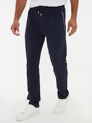 Threadbare Blue Open Hem Pique Joggers - Image 1 of 4