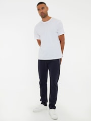 Threadbare Blue Open Hem Pique Joggers - Image 3 of 4