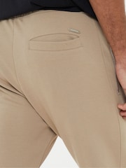 Threadbare Brown Open Hem Pique Joggers - Image 4 of 4
