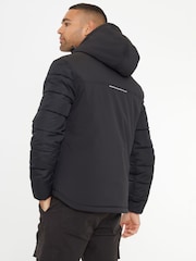 Threadbare Black Hooded Lightweight Zip Up Jacket - Image 5 of 5