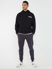 Threadbare Black Relaxed Fit Graphic Print Hoodie - Image 3 of 4