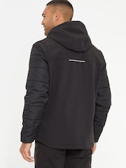 Threadbare Black Hooded Lightweight Zip Up Jacket - Image 2 of 4