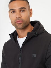 Threadbare Black Hooded Lightweight Zip Up Jacket - Image 4 of 4