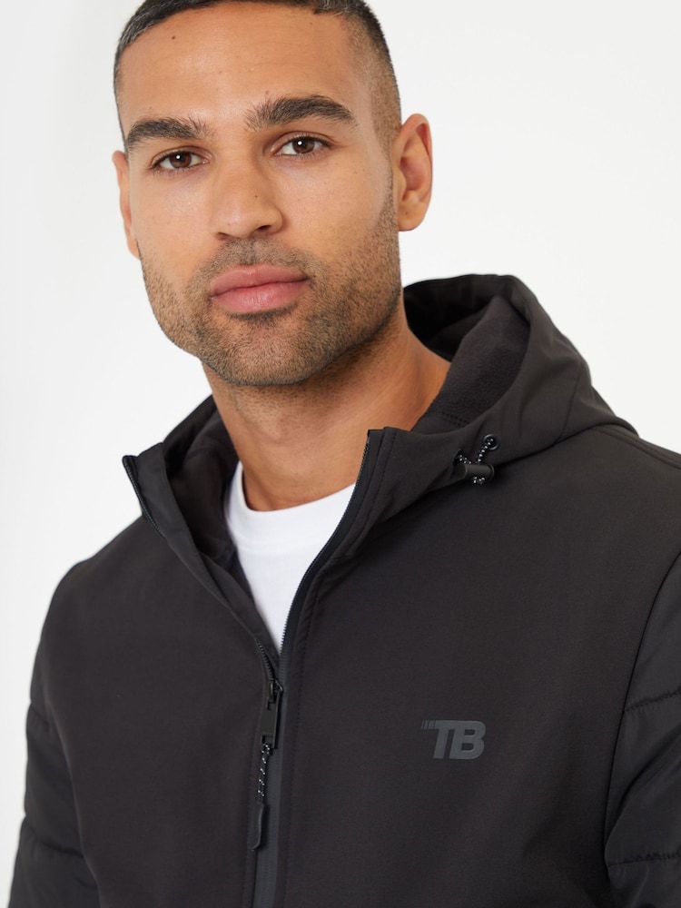 Threadbare Black Hooded Lightweight Zip Up Jacket - Image 4 of 4