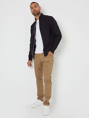 Threadbare Black Funnel Quarter Zip Through Sweatshirt - Image 3 of 4