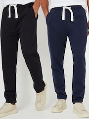 Threadbare Black/Navy Straight Leg Joggers 2 Pack - Image 1 of 7