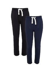 Threadbare Black/Navy Straight Leg Joggers 2 Pack - Image 5 of 7