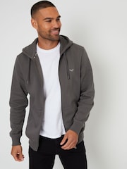 Gris - Sudadera con capucha y cremallera de Threadbare - Imagen 1 de 4