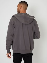 Gris - Sudadera con capucha y cremallera de Threadbare - Imagen 2 de 4