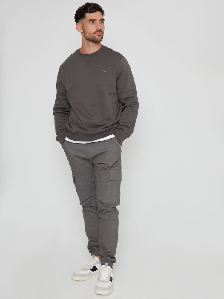 Grijs - Threadbare sweatshirt met ronde hals - Image 3 of 4