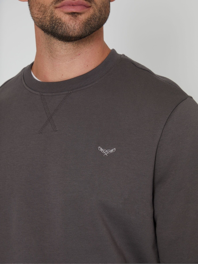 Gris - Sudadera con cuello redondo de Threadbare - Imagen 4 de 4 Gris - Sudadera con cuello redondo de Threadbare - Imagen 4 de 4