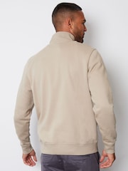 Piedra claro - Sudadera con cuello y cremallera de un cuarto de Threadbare - Imagen 2 de 5