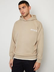 Threadbare Brown Relaxed Fit Graphic Print Hoodie - Image 2 of 4