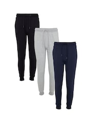 Threadbare Black Regular Fit Joggers 3 Pack - Image 1 of 5