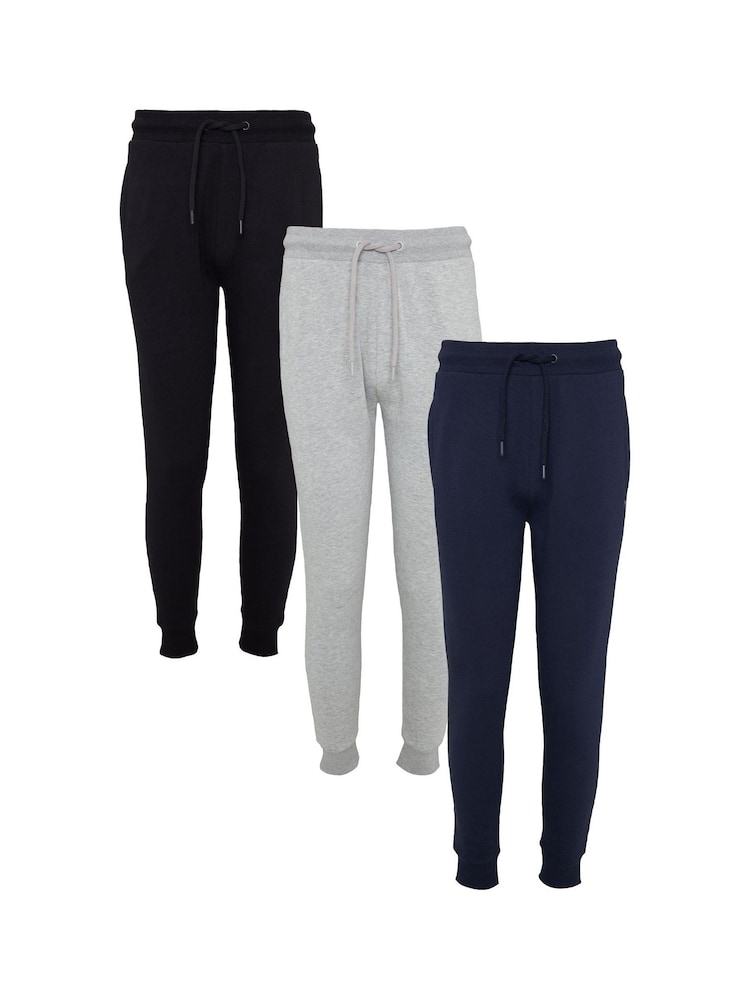 Threadbare Black Regular Fit Joggers 3 Pack - Image 1 of 5 Threadbare Black Regular Fit Joggers 3 Pack - Image 1 of 5