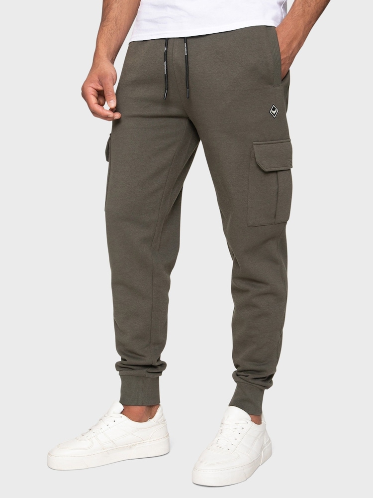 Threadbare Black/Khaki Cargo Style Joggers 2 Pack - Image 3 of 3