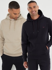 Threadbare Stone/Black Pull-Over Hoodies 2 Pack - Image 2 of 8
