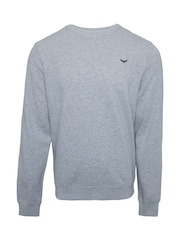 Marine/Grau/Khaki - Threadbare Crew Neck Sweatshirt - Bild 4 von 4