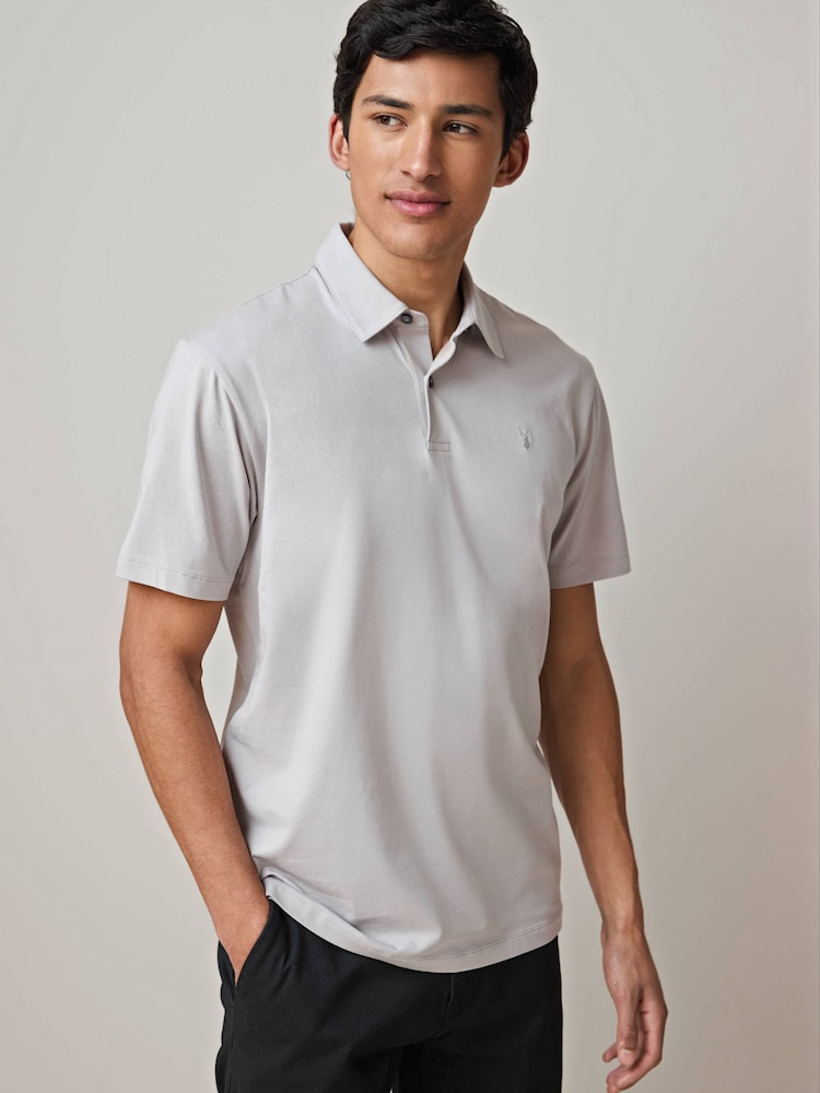 Blanc / Bleu / Neutre / Rose / Gris - Ajustement régulier - Polo en jersey Manches courtes 5 Pack - Image 3 of 15