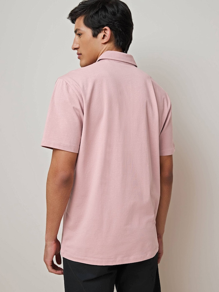 Blanc / Bleu / Neutre / Rose / Gris - Ajustement régulier - Polo en jersey Manches courtes 5 Pack - Image 7 of 15