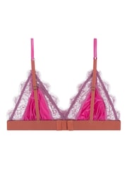 Love Stories Pink Lace Delicate Triangle Bralette - Image 4 of 4
