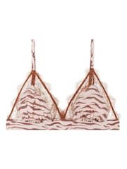 Love Stories Brown Lace Delicate Triangle Bralette - Image 2 of 3