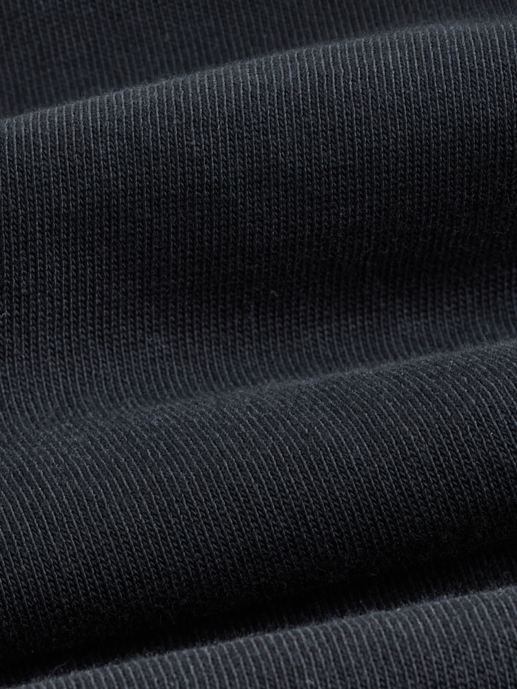 Black Heavyweight Button Neck Polo Shirt - Image 9 of 10