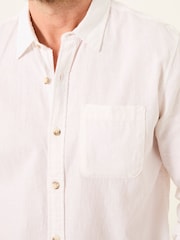 FatFace Bugle White Linen Cotton Shirt - Image 3 of 5