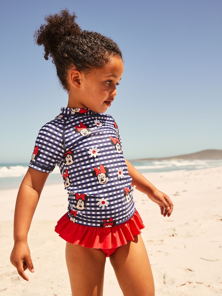 Navy/Red Minnie Mouse License Sunsafe Rash Vest Set (3mths-7yrs) - Image 1 of 7