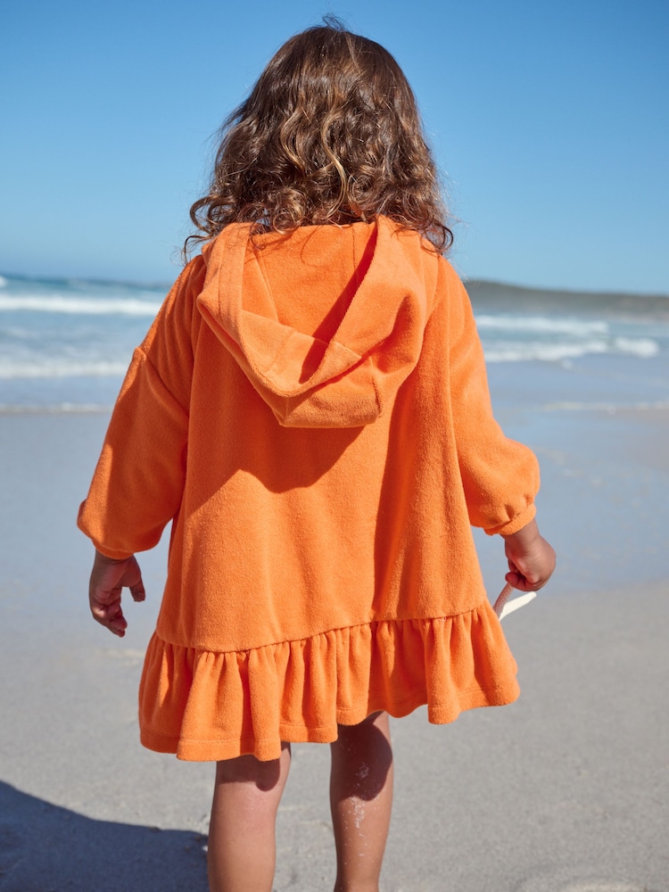 Orange Flower Towelling Hoodie (3mths-8yrs) - Image 3 of 3