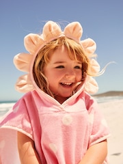 Pink Strawberry Towelling 100% Cotton Poncho (9mths-10yrs) - Image 4 of 8