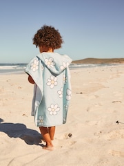 Blue Flower Print Bluey License Towelling Poncho (3-6yrs) - Image 3 of 7