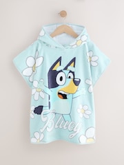 Blue Flower Print Bluey License Towelling Poncho (3-6yrs) - Image 4 of 7