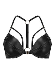 Hunkemöller Faye Padded Underwired Black Push-Up Bra - Image 4 of 5