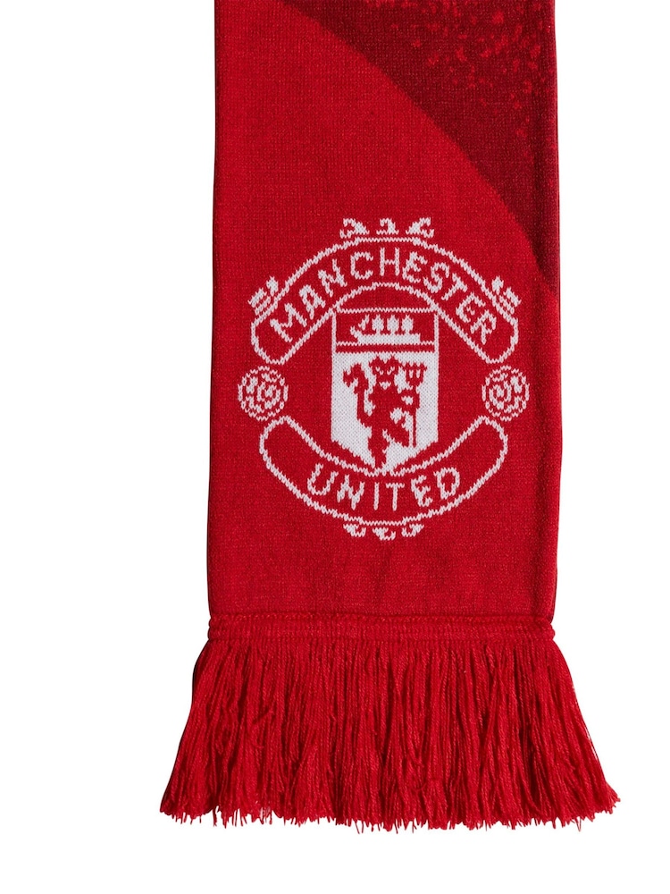 adidas Red Manchester United Home Scarf - Image 1 of 3