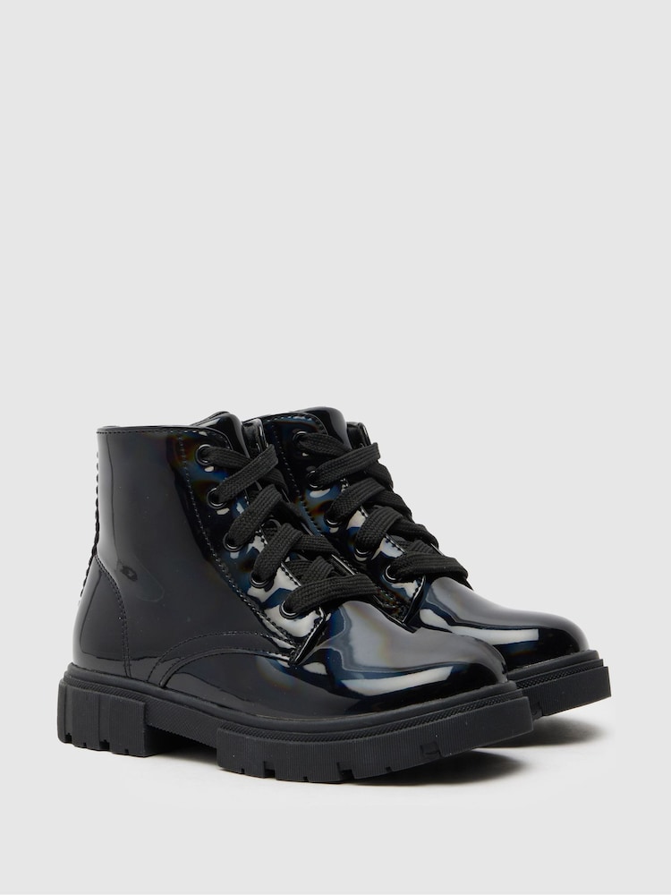 Schuh Carnival Lace Black Boots - Image 2 of 4