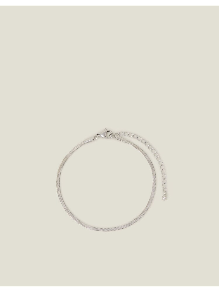 Accessorize Platinum-Coated Stainless Steel Omega Bracelet - Imagen 1 de 3