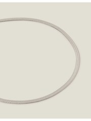 Accessorize Platinum-Coated Stainless Steel Omega Bracelet - Imagen 2 de 3