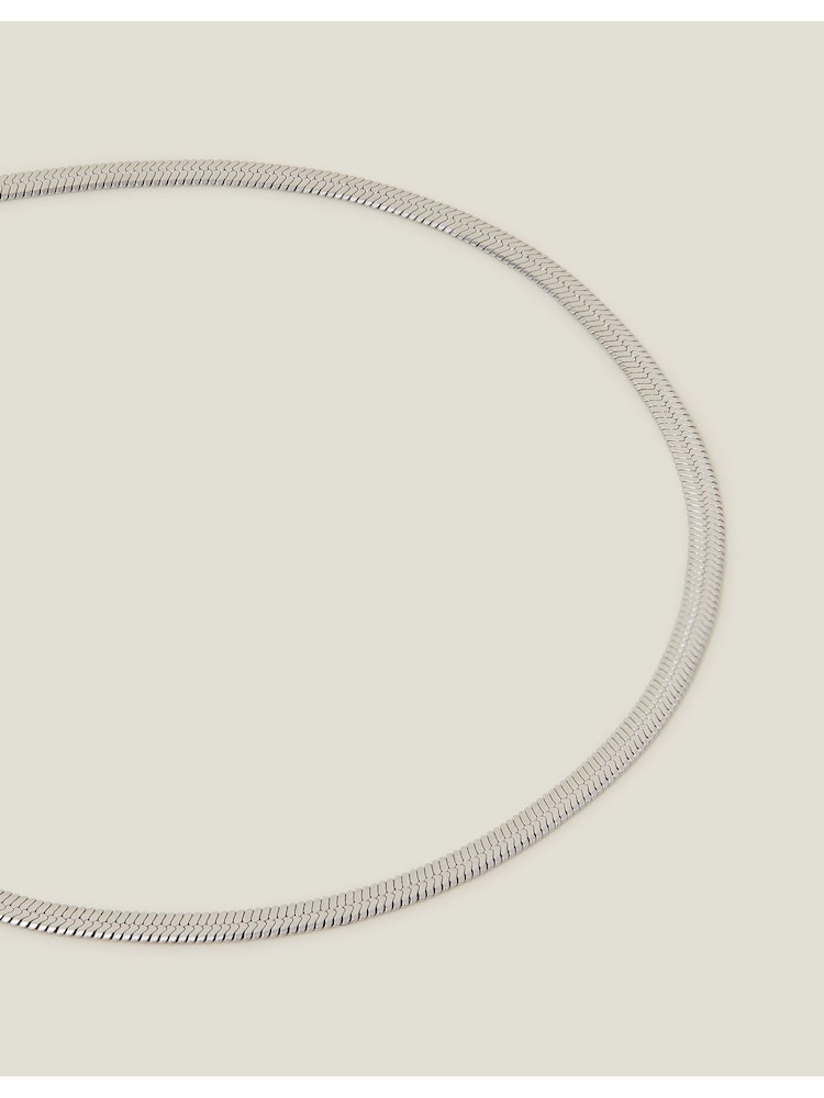 Accessorize Platinum-Coated Stainless Steel Omega Bracelet - Imagen 2 de 3
