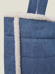 Accessorize Prešita (sintetična tkanina) borg denim Shopper Bag - Slika 2 iz 3