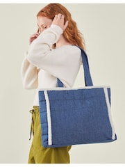 Accessorize Prešita (sintetična tkanina) borg denim Shopper Bag - Slika 3 iz 3
