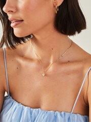 Accessorize Silver Tone Platinum-Coated Stainless Steel Omega Chain Necklace - Image 3 of 3