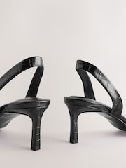 Black Forever Comfort® Square Toe Simple Slingback Sandals - Image 4 of 6