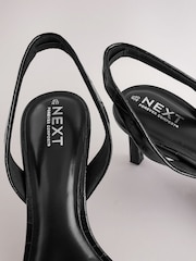 Black Forever Comfort® Square Toe Simple Slingback Sandals - Image 6 of 6