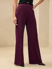 Lipsy Plum High Waist Wide Leg Tailored Trousers - Image 1 of 4