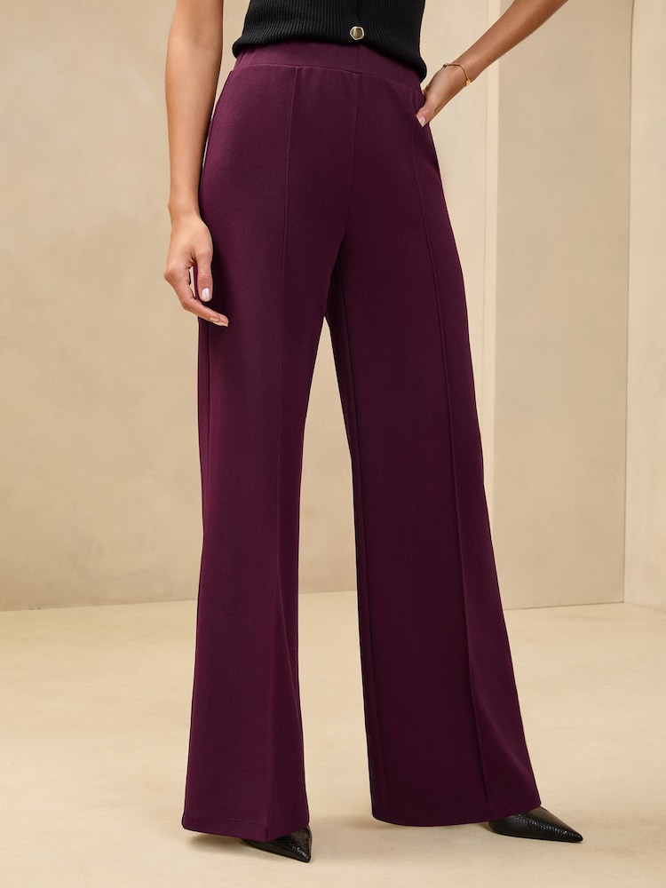 Lipsy Plum High Waist Wide Leg Tailored Trousers - Image 1 of 4