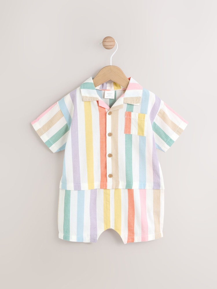 Bright Stripe Baby Romper (0mths-2yrs) - Image 1 of 8