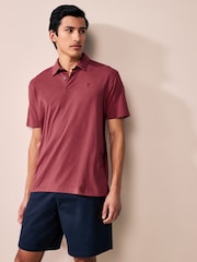 Blue Stripe/Ecru/Red Regular Fit Short Sleeve Jersey Polo Shirts 3 Pack - Image 3 of 12