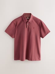 Blue Stripe/Ecru/Red Regular Fit Short Sleeve Jersey Polo Shirts 3 Pack - Image 9 of 12